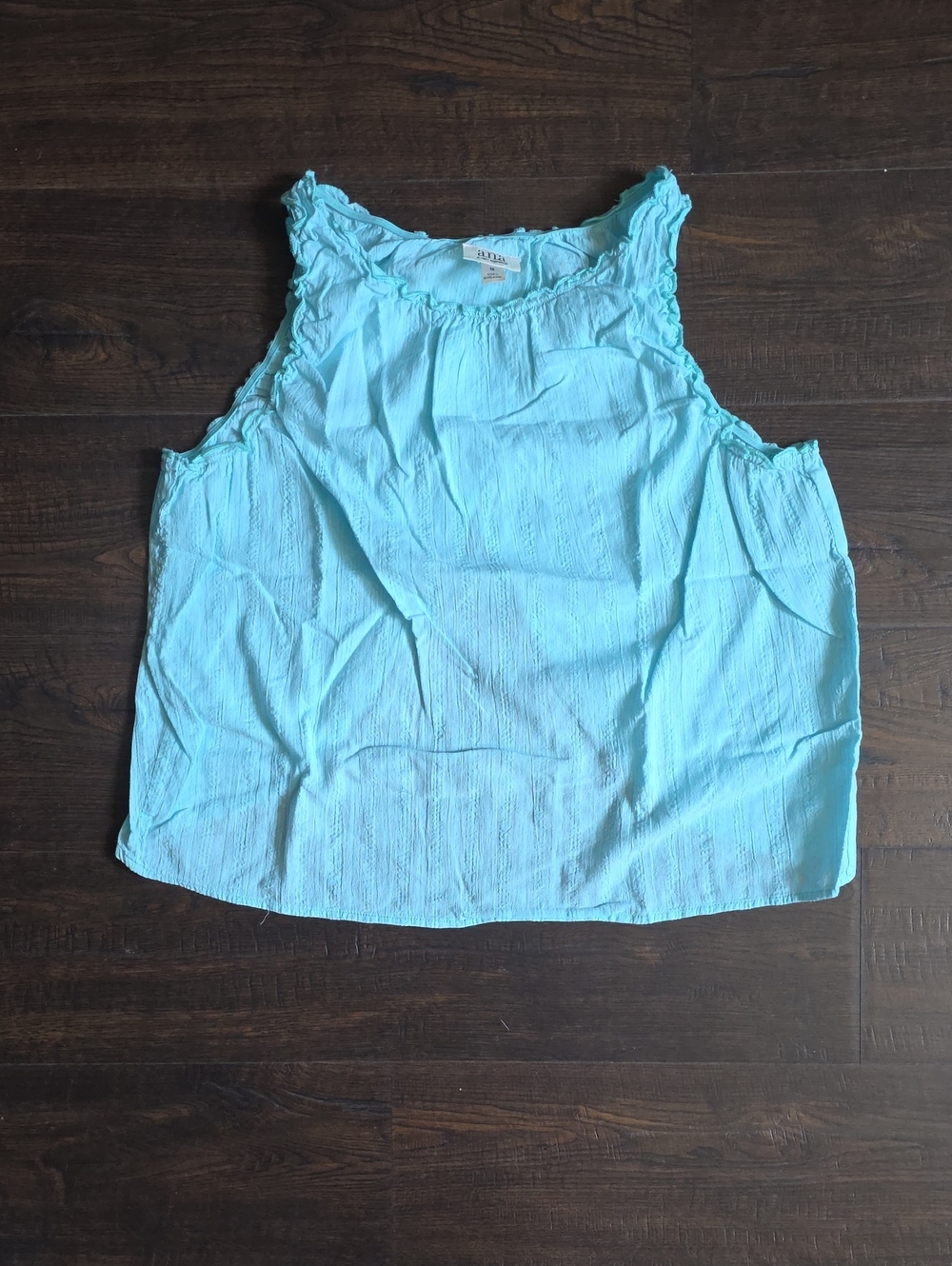 a.n.a Light Blue Ruffled Sleeveless Camisole